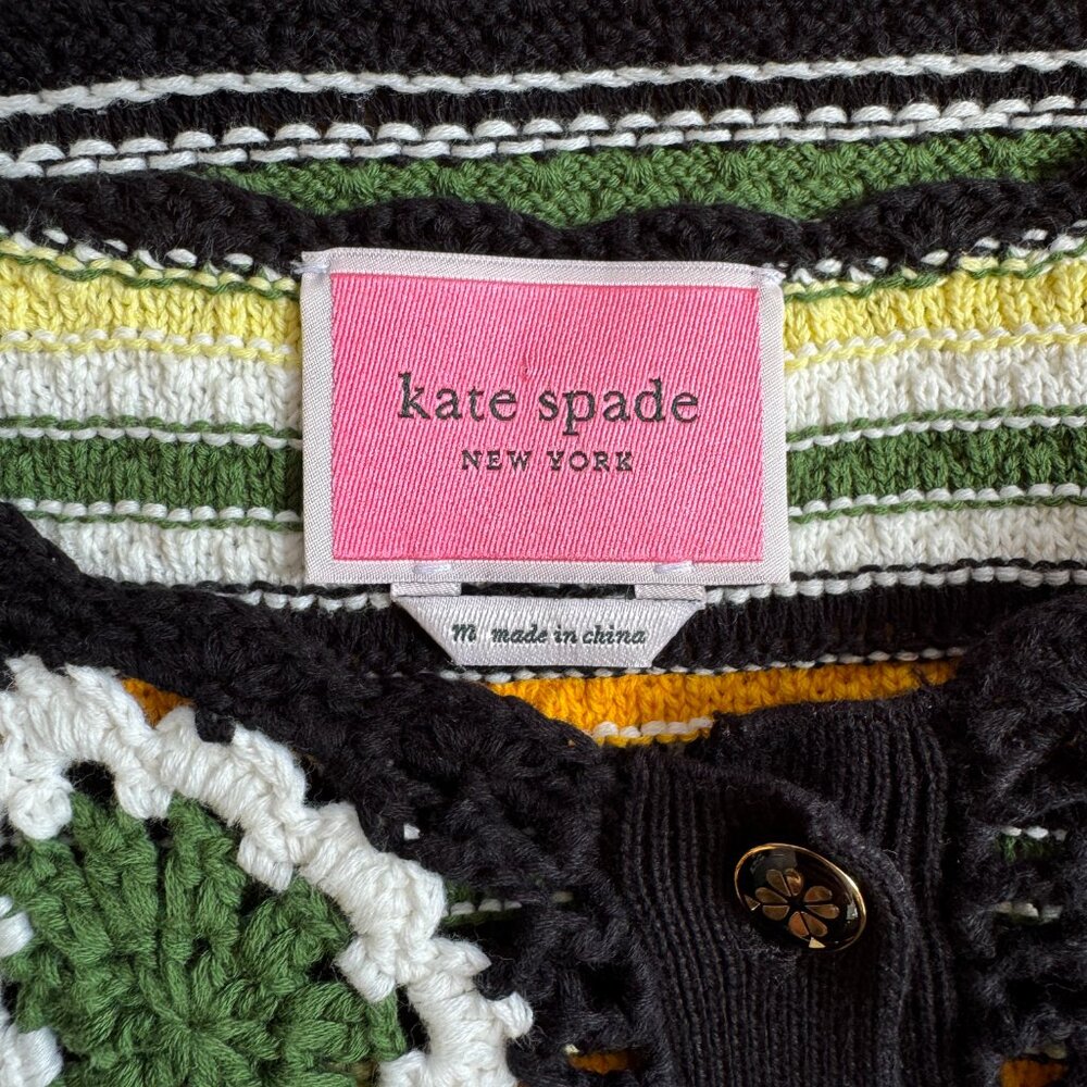 Kate Spade Daisy Crochet Cardigan - M - Picture 6 of 7